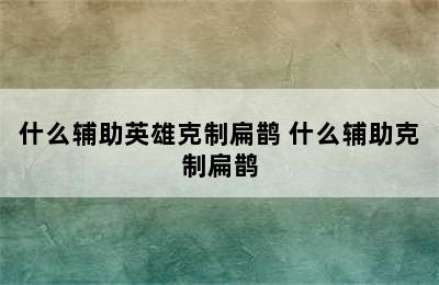 什么辅助英雄克制扁鹊 什么辅助克制扁鹊